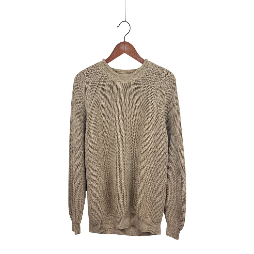 VTG LL Bean Roll Neck Cotton Fisherman Sweater